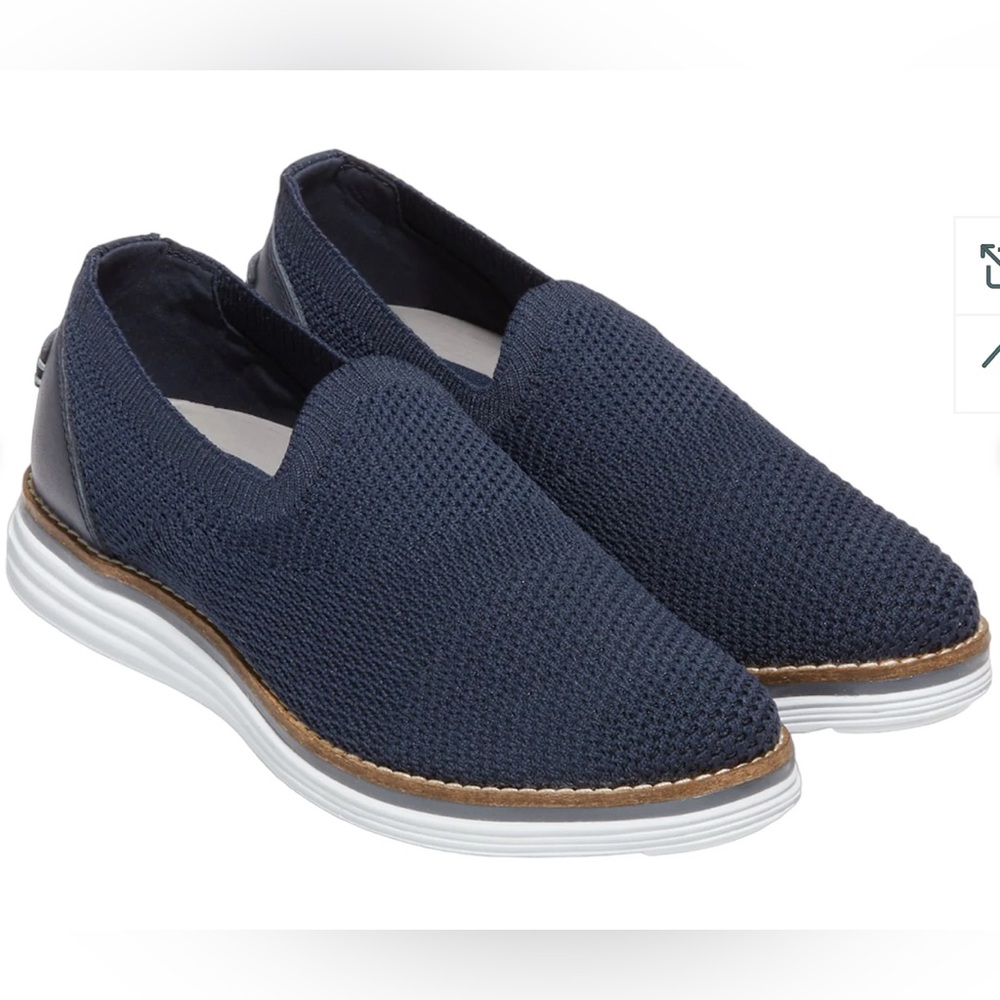 EUC Cole Haan Original Grand Cloudfeel Meridian Loafers in Navy Blue - Size 6.5